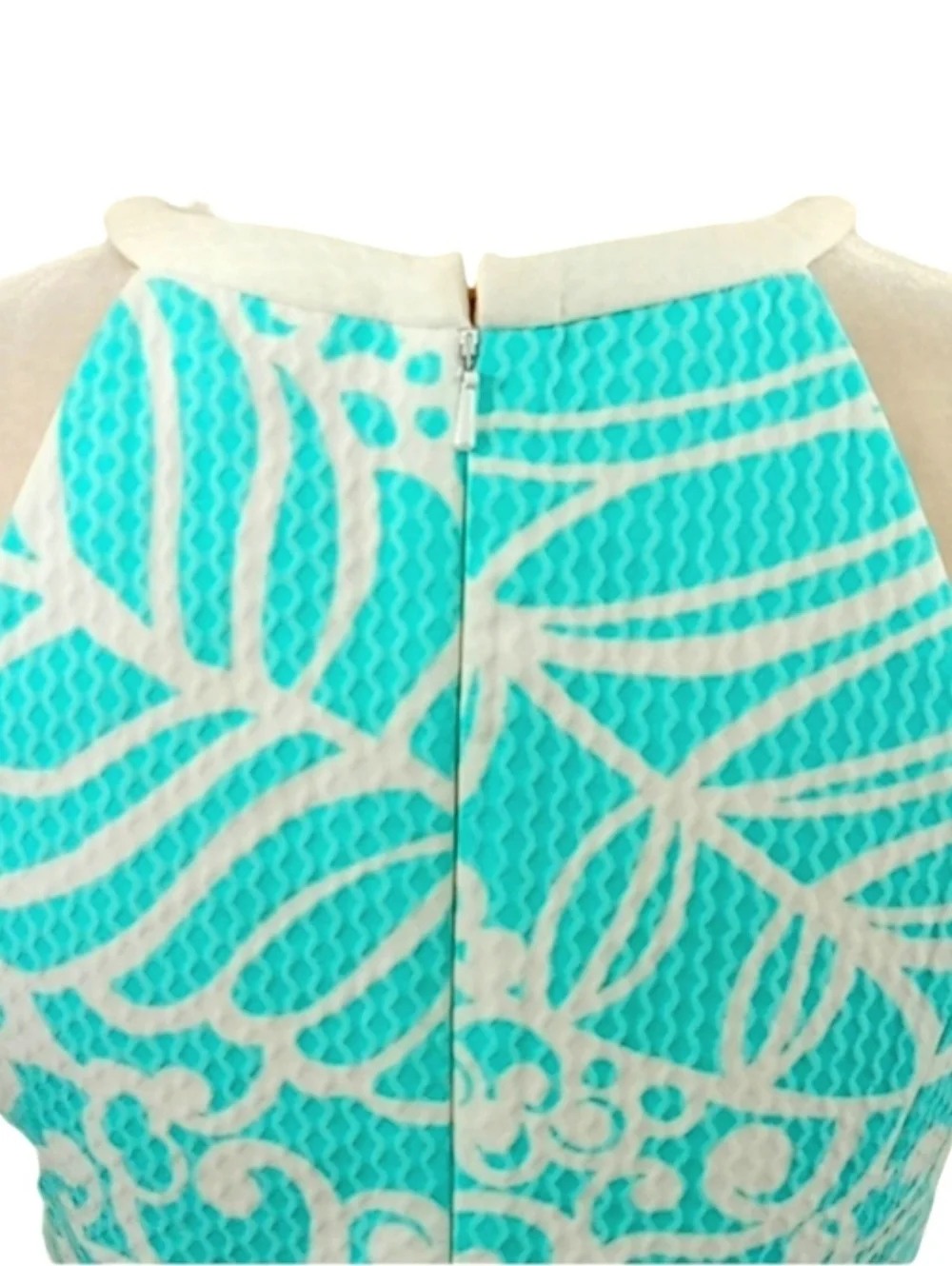 Lilly Pulitzer Pearl Halter Shift Dress Shorely Blue Pick Up Lines Border Sz 0 - Picture 10 of 14